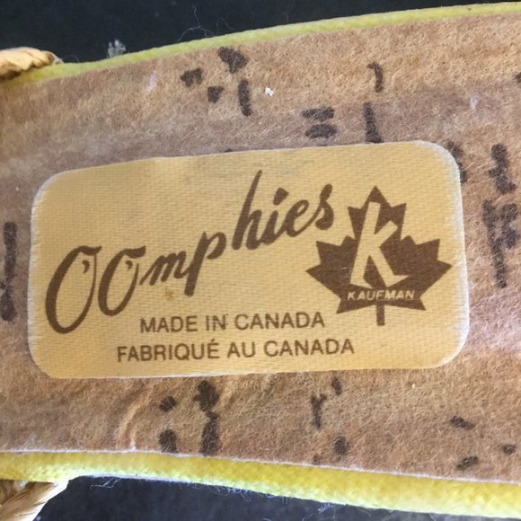 Made in Canada wedge style sandals crocheted top cork wedge size 5 never worn - Picture 2 of 5